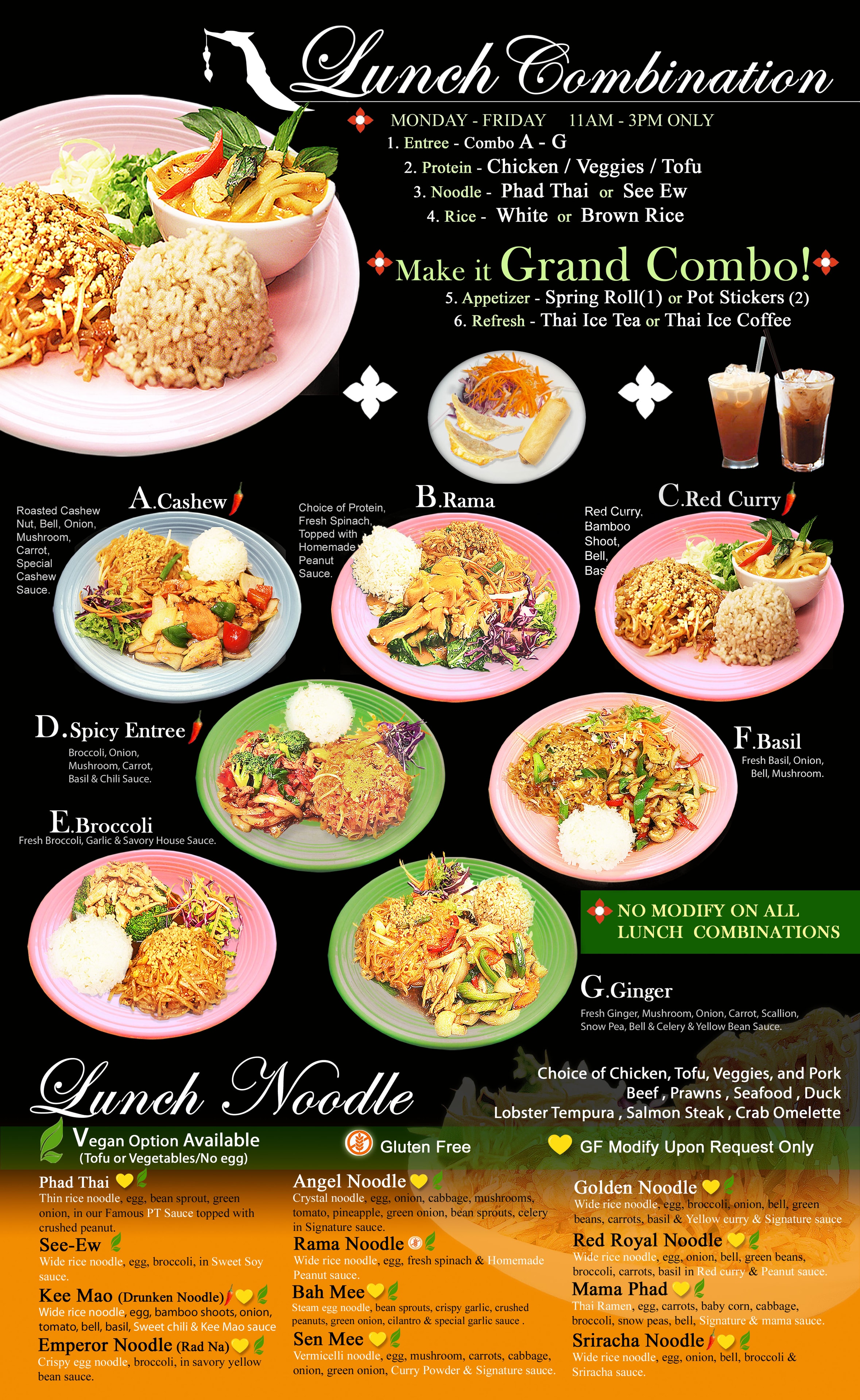 Thai lunch combination