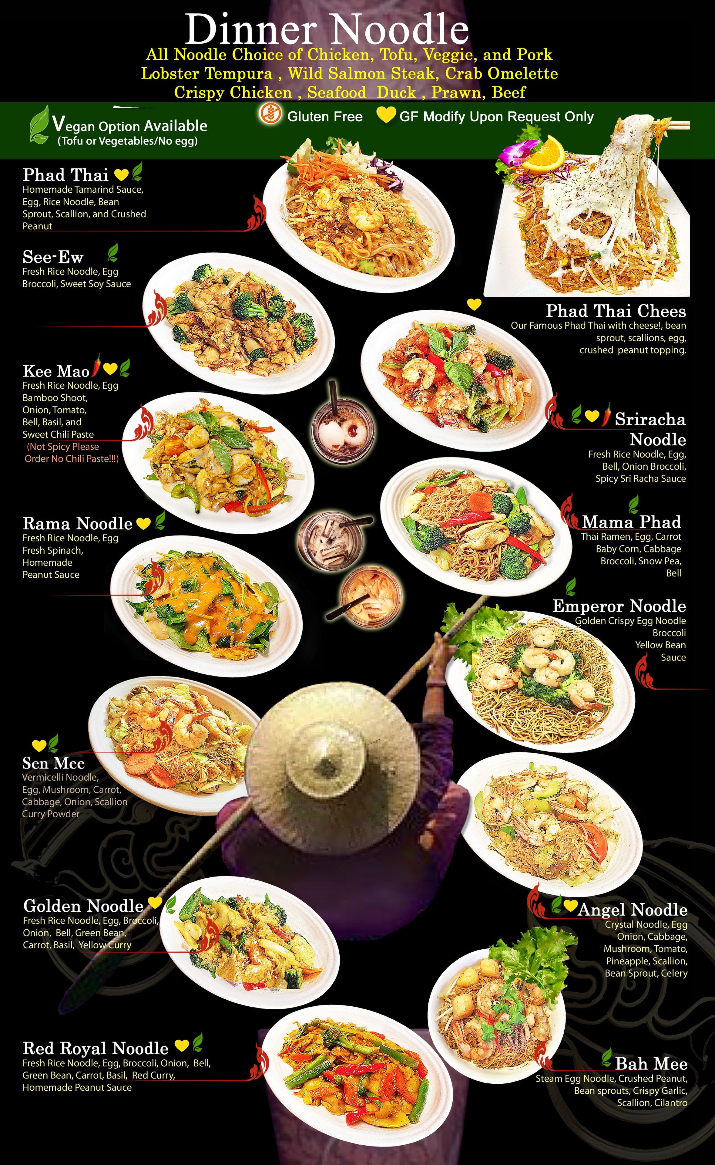 Dinner noodle dishes