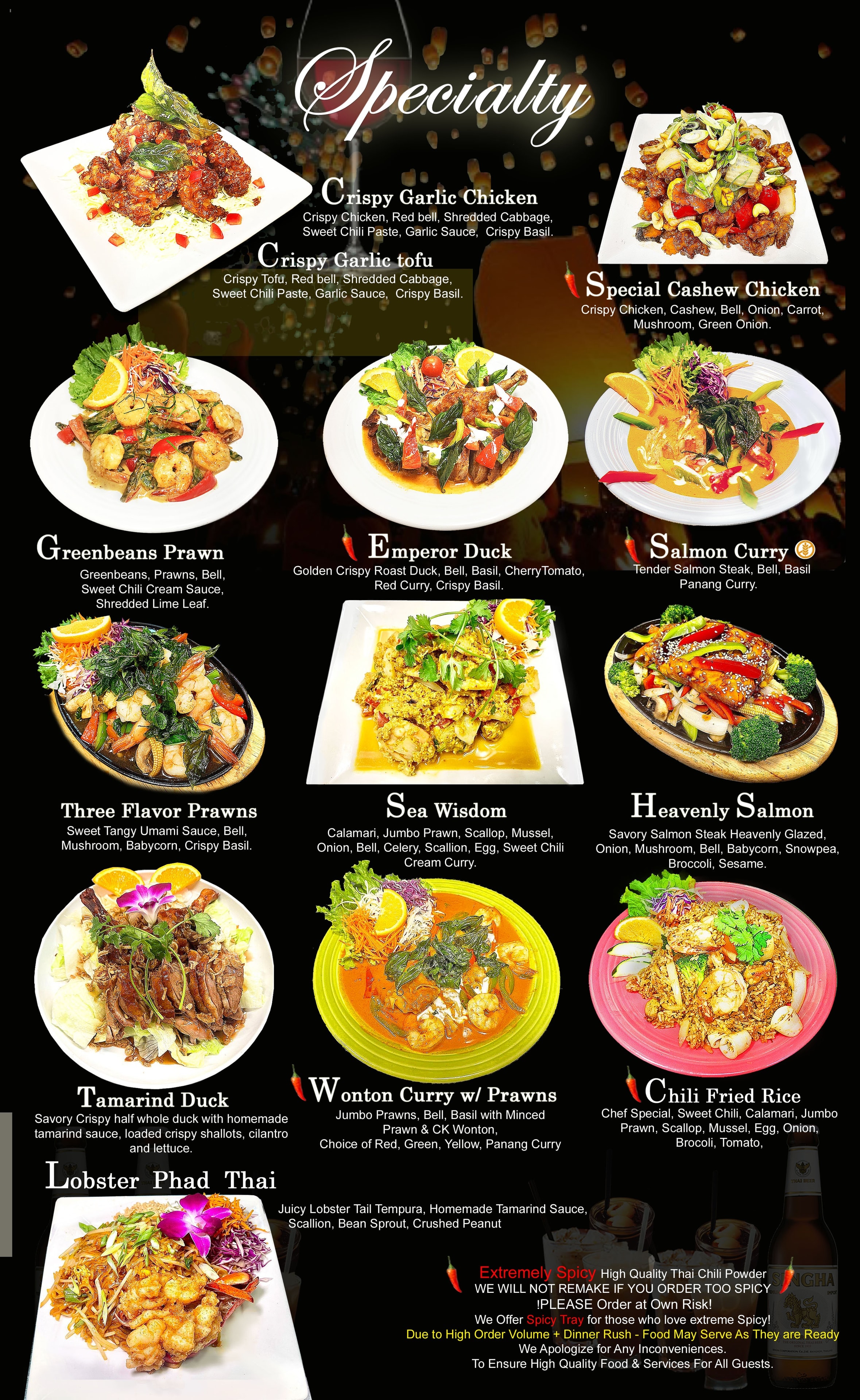 Thai specialty dishes